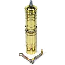 Handmade Heavy-Duty Brass Coffee & Spice Grinder Manual Turkish, Greek, Arabic Coffee Mill, Adjustable Hand Crank Espresso Bean & Pepper Grinder (8.5")