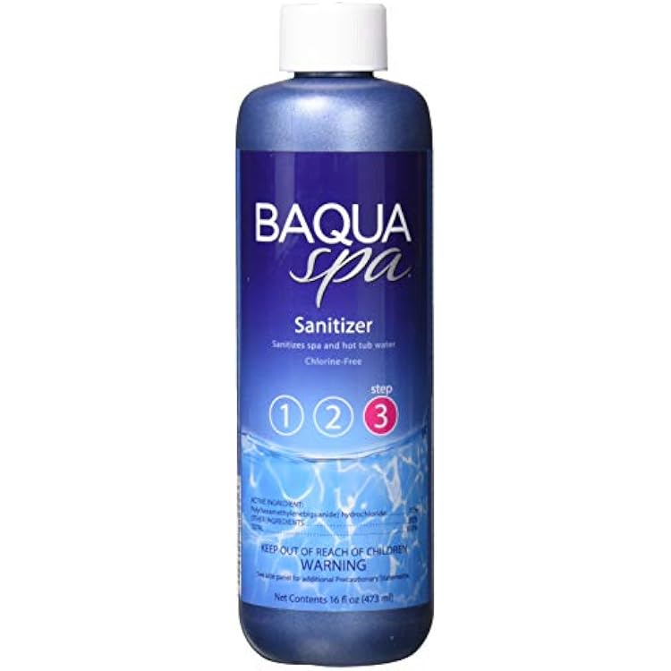Baqua Spa 88855 Sanitizer Chlorine-Free Cleaner for Spas and Hot Tubs, 16 fl oz