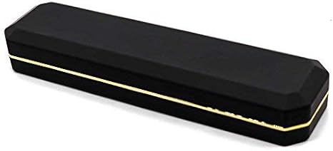 Luxury Necklace Box, Velvet Jewelry Box Storage Organizer Holder Case with LED Light, Black