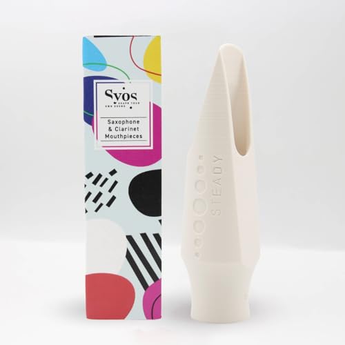 Syos Tenor Saxophone Mouthpiece, Steady Model, 7 Tip Opening, Arctic White, Improve the Sound of your Sax with this Easy-To-Play, Flexible and Homogeneous Tenor Sax Mouthpiece