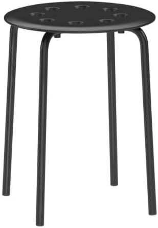 Ikea Marius Steel, Epoxy Powder Coating Stool (Black), Set of 1