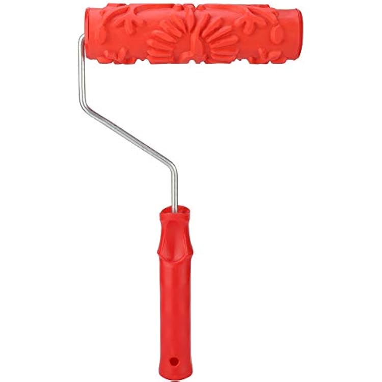 Diatom Ooze Tools Wall Painting Rubber Embossed Roller Long Lasting Brush DIY Painter Red
