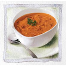 Stockpot Frozen RTS Roasted Red Bell Pepper and Smoked Gouda Bisque - 4 lb. pouch, 4 per case