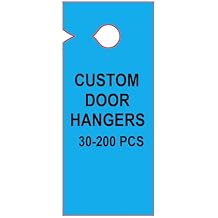 Custom Door Hangers for Small Business, 3.5 * 8.5 in, 30-200 pcs, 18 pt Cardstock,Upload Your Design