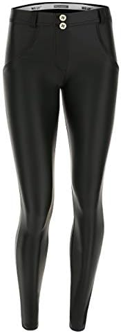 FREDDY WRUP Faux Leather - Mid Rise - Full Length - Black