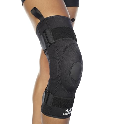 BioSkin Visco Premium Hinged Knee Brace with Gel Lightweight Compression Support for Knee Pain, Arthritis, Swelling, and Patella Stabilization Hypoallergenic, Breathable Design 3X-Large