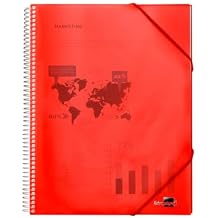 Showcase Folder with Spiral 80 Sleeves Polypropylene DIN A4 Red