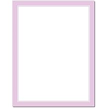 Basic Border Letterhead Laser & Inkjet Printer Paper - Pastels (Orchid, 100 Pack)