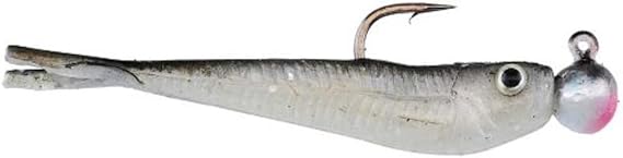 Berkley PowerBait Power Minnow Fishing Bait, Black Shad, 2in | 5cm, Irresistible Scent & Flavor, Realistic Action, Split Tail Design, Ideal for Bass, Walleye, Trout, Panfish Species and More