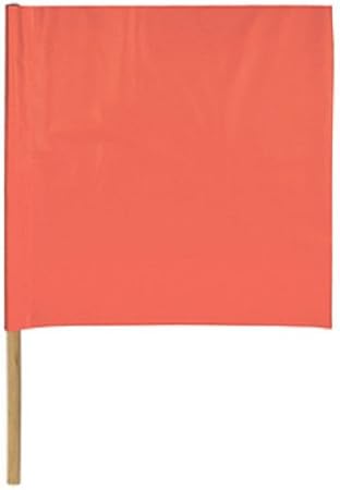 Safety Flag SF13-30 13-Inch Vinyl Safety Flags with Red/Orange Dowel