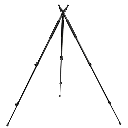 Hammers Telescopic Shooting Tripod wAdjustable Quick Flip Leg Lock Ball Bearing Pivot V Yoke Max. Height 68