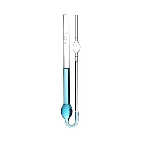 Viscometer U-Tube Capillary Viscometer for Fluid Viscosity Coefficient Measurement 1831 Type 0.4 0.5 0.7 1.0 1.5mm 1 PCS(0.4mm)