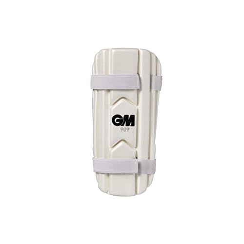 GM | Cricket | Forearm Guard | 909 | Dual Layered High-Density Foam | Soft Elasticated Straps | White | Adult Ambidextrous | Gunn & Moore