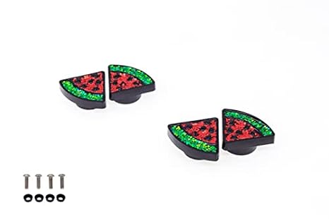 FD&D Multiple Use Shining Screw Cap, Red Watermelon Pattern with M6 Machine Screw