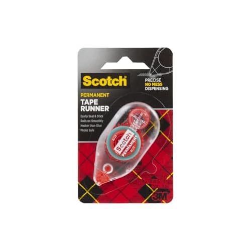 Scotch Double Sided Tape Runner, 0.27 in x 26 ft., Perfect for Holiday Crafts, Gifts, and DIY, 1-Pack