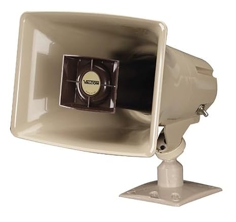 VALCOM V-1030C 24 VDC, 5 WATT, Analog, CLAMP MOUNTING, ONE Way, Paging Horn, SELF Amplified