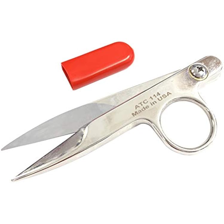 4.5 inch High End Thread Nipper- 100% Made in USA - Professional Series with red rubber safety cap - for Sewing, Tailoring