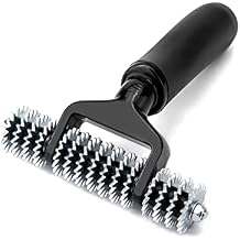 QWORK Carpet Seam Roller, 15-Star Wheel Heavy Duty Seam Roller for Carpet Installation - 1 Pack