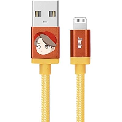 BTS Character Cables TinyTAN MFI Certified USB Cable Compatible with iPhone 15ProPro MaxiPad Charger Type MFI Cable_Jimin