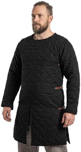 Medieval Gambeson Men Jacket | Padded Gambeson Coat 13th Century 2-Layer Quilted Cotton Arming Wear