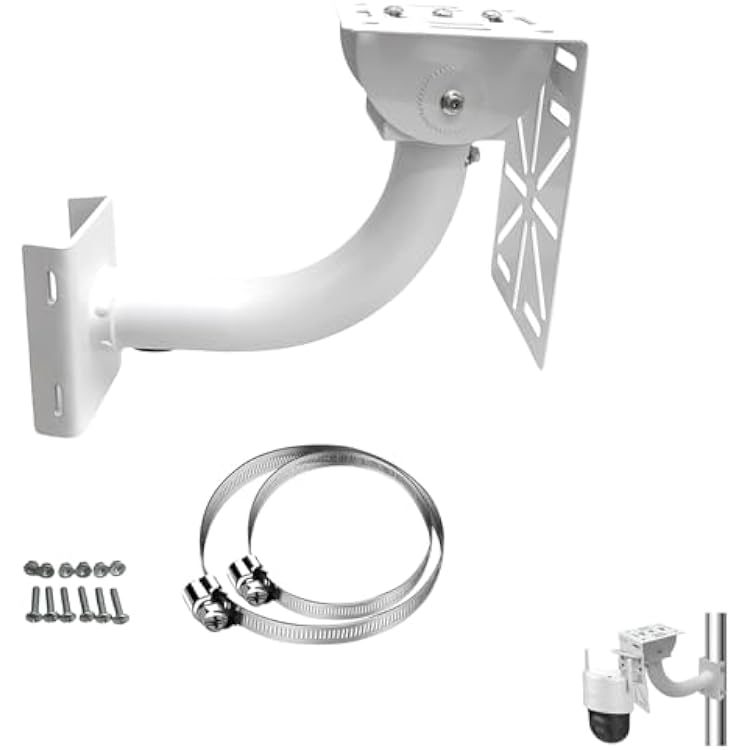 Security Camera Pole ,Security Camera Mount, Wall bracketfor Security Dome Cameras, Wall Mounts, Vertical Pole BracketHoop 7.8 in