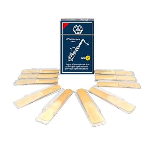 10PCS Tenor Saxophone Reeds for Tenor Sax Strength 2.0