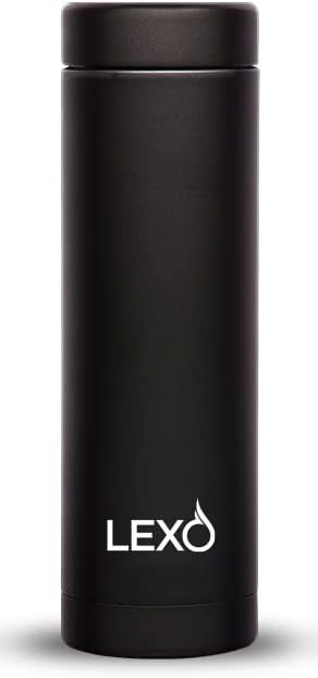 LEXO Temperature Regulating Smart Travel Mug - Temperature Lock Lid (Black)