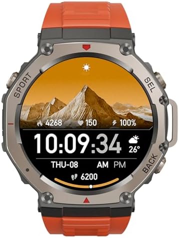 GPS Sports Smartwatch 2026 (Red)