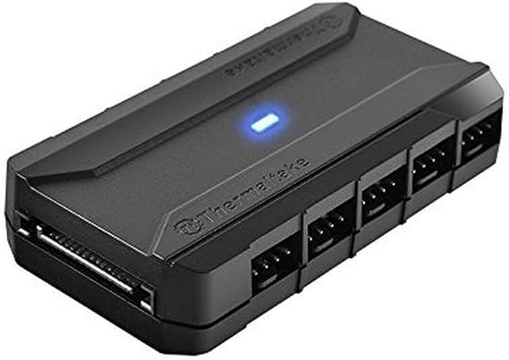 Thermaltake Commander FP SATA Powered 10 Port 4-Pin PWM Fan Hub AC-023-AN1NAN-A1, 3.2 x 1.7 x 0.7 inches