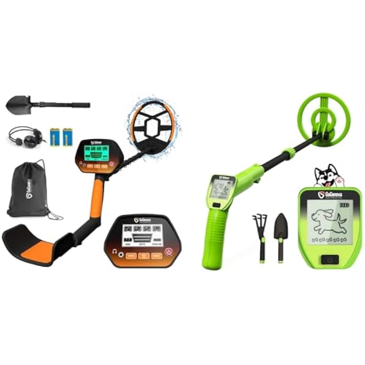 2Pcs Metal Detectors for Adults and Kids, Orange  Green