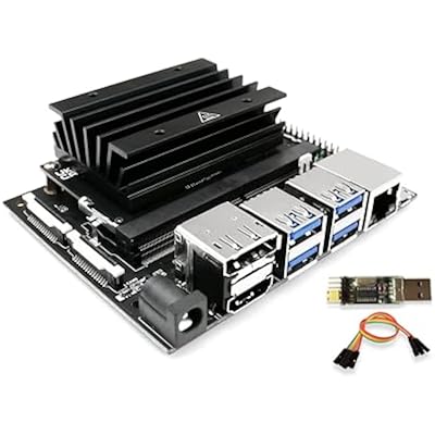 WayPonDEV Jetson Nano Developer Kit - 4GB LDPPR4 RAM 16G eMMC, Sub Kit Nano Mini PC for AI Robotics Machine Learning Heat Sink Version