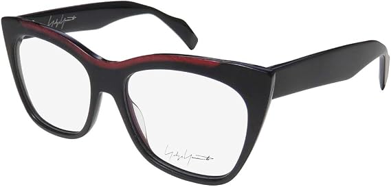 Yohji Yamamoto 1030-002 Unisex Black and Red Frame Eyeglasses