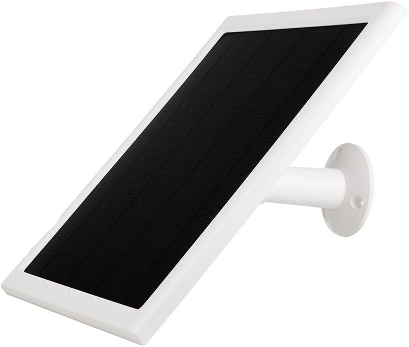 6W 6V Solar Charging Panel for Ring Video Doorbell Models Using USB-C Cable for Reliable Sun-Powered Operation (White)