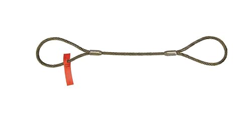 Sling, Wire Rope, 8 Ft L, Vert Cap 3800 lb