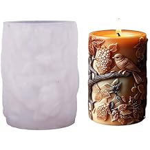 Bird Animal Cylinder Molds Silicone Wave Spiral Candle Mold - Silicone Resin Casting Molds for Candle & Resin & Soap Craft Supplies
