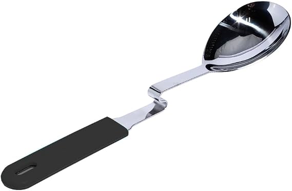 Souper Cubes Stainless Steel Spoon with Silicone Grip & Pot Hook, Charcoal