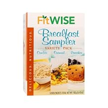 FITWISE - High Protein Breakfast Sampler, Omelets, Pancakes and Oatmeal, Low Calorie, Ideal Protein Compatible, 7 Servings Per Box
