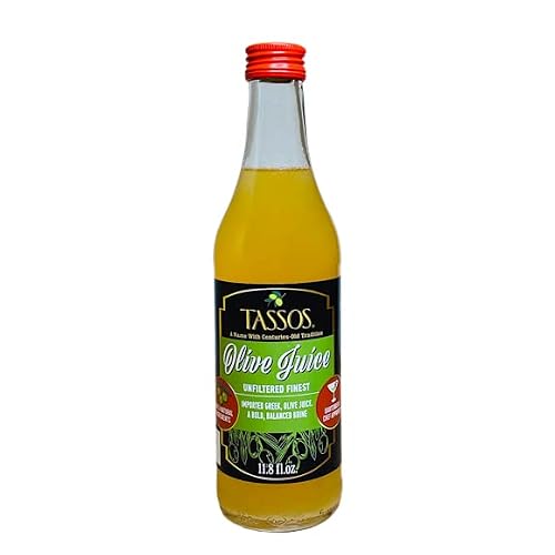 Tassos Unfiltered Finest Olive Juice, 11.8 oz.