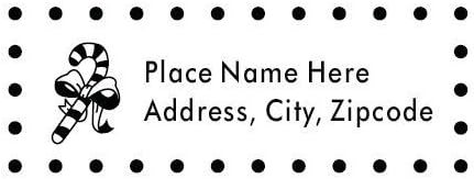 for Trodat 4915 Business Address with Candy Cane Self-Inking Rubber Stamp