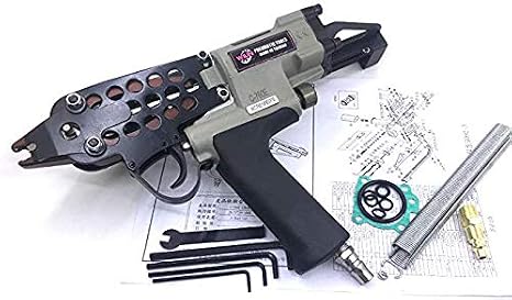 Air Pneumatic Hog Ring Tool 16 Gauge 1/2" C Ring Tool Hog Ring Plier 2.5mm to 3.0mm Closure Tool Pneumatic Hog Ringer Gun SC760