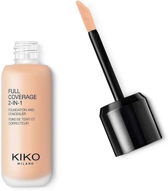 Kiko Milano Fondöten & Kapatıcı-Full Coverage 2-in-1 Foundation & Concealer-01 Warm Rose-Mat Saten Bitişli