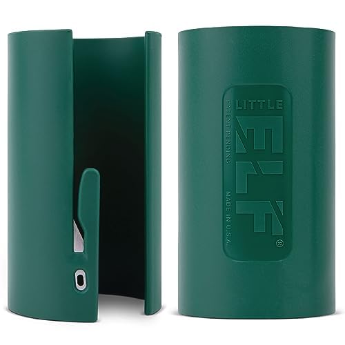 Little ELF Wrapping Paper Cutter 2-Pack | As seen on Shark Tank | Made in USA | Green | Holiday Gift Wrap Paper Roll Holder and Cutter
