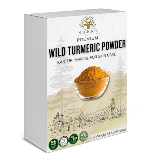 Wild Turmeric Powder 3.5 oz Pure Kasturi Turmeric Powder for Face Mask Pore Cleansing Mask