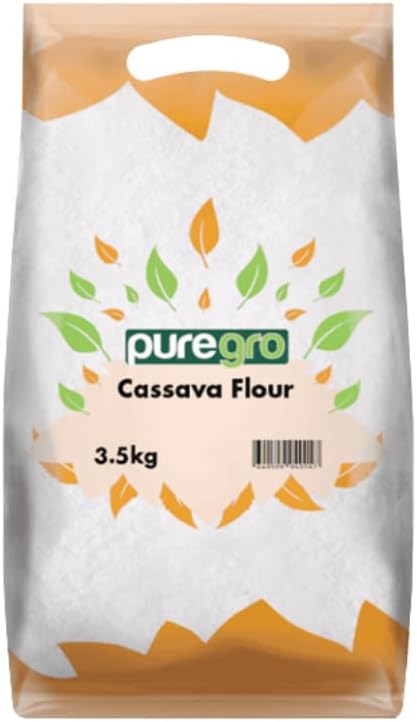 Puregro Cassava Flour 3.5kg | Cassava Flour | Ideal for Baking, Cooking and Traditional Recipes | Suitable for Everyday Use and Home Cooking | Bulk Pantry Pack
