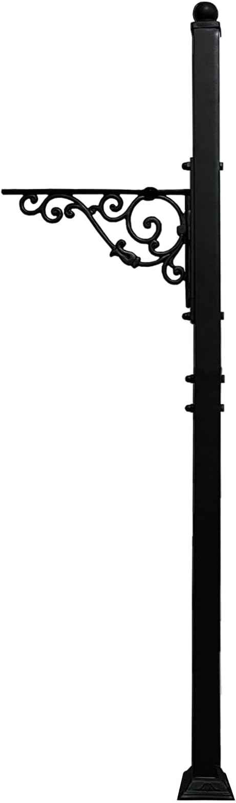40.2-53" H Heavy Duty Outdoor Mailbox Post, Steel Mailbox Stand, Mounting Stand for Concrete