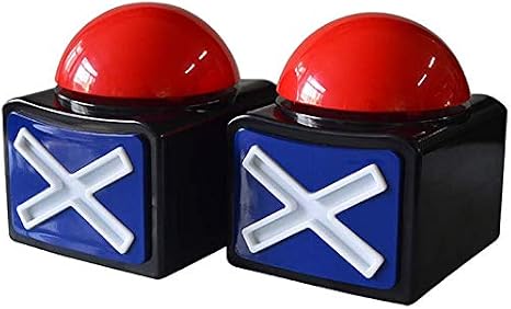 2PCS Answer Buzzers For Quizzes, Game Show Buzzers with Light and Alarm Sound, Red Sound Button, Sound Buzzer Answer Buzzers for Classroom, Talent Show, Pub Quiz Games