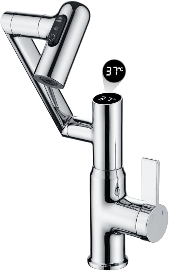 Smart Temperature Single Handle Sink & Kitchen Taps (Chrome)
