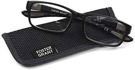 Foster Grant Scooter Gry Men's Reading Glasses with Case +2.50