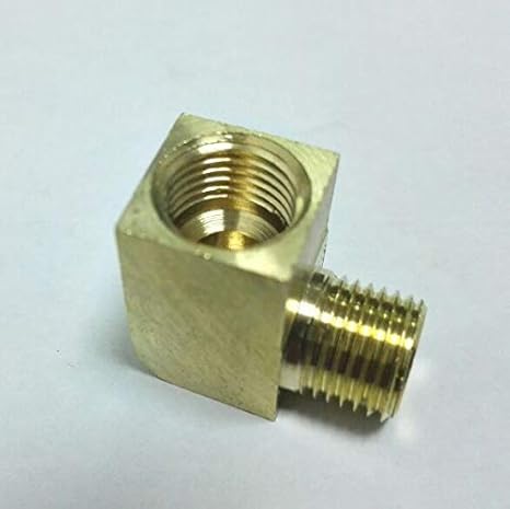 Metric Fitting M10 M10X1 M10X1.0 Male & Female Gauge Adapter 90 Degree Elbow