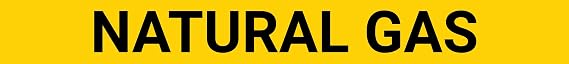 Natural Gas Pipe Marking Labels - 0.75" - 1.4" Diameter (No Arrows)